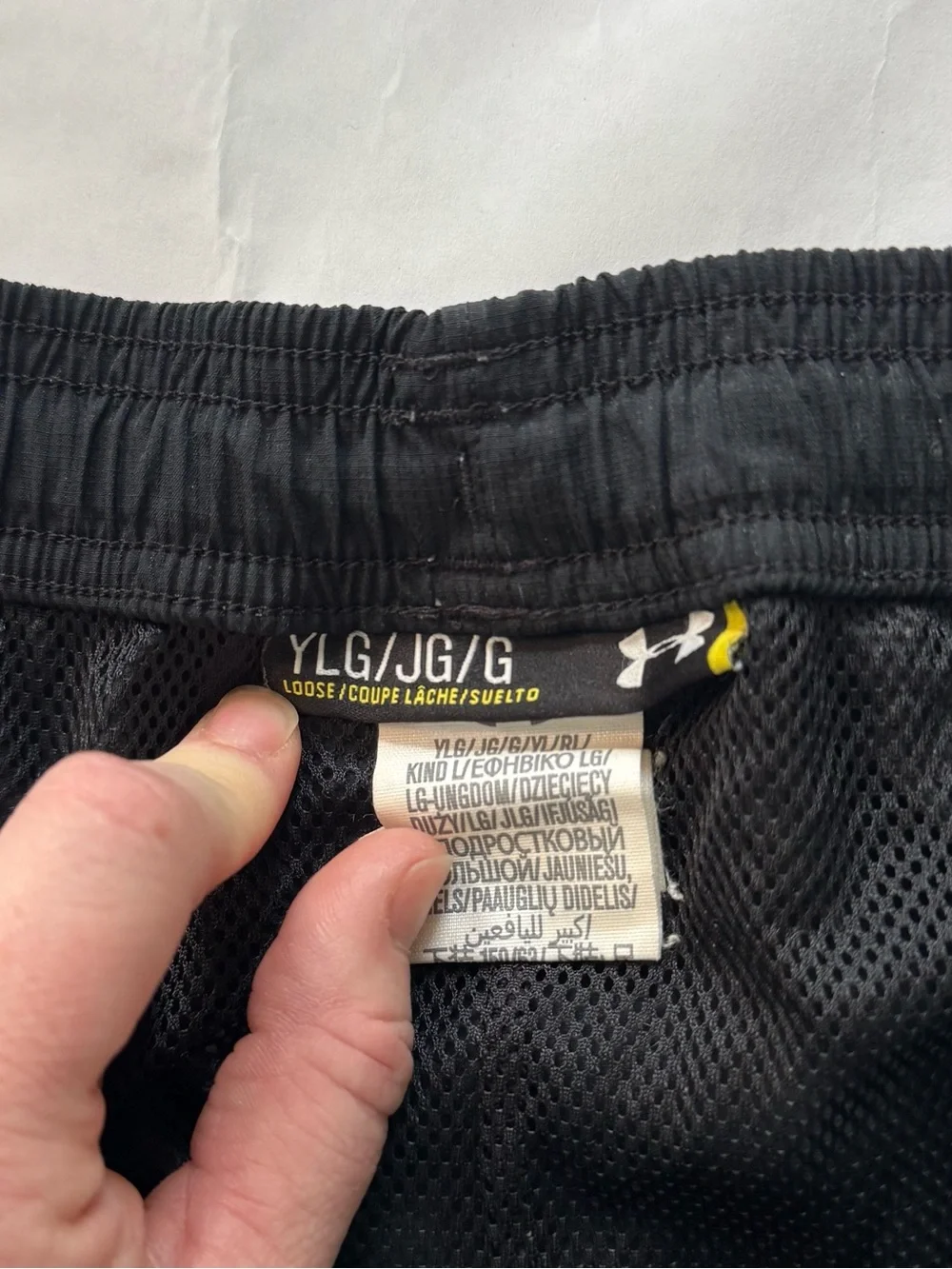Under Armour Black Track Pants with Gray Side Panels